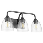 Enclave Bathroom Vanity Light - Matte Black / Clear Seeded