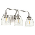 Enclave Bathroom Vanity Light - Satin Nickel / Clear Seeded