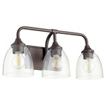 Enclave Bathroom Vanity Light - Oiled Bronze / Clear Seeded