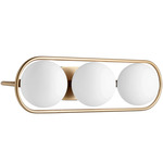 Belmont Bathroom Vanity Light - Aged Brass / Satin Opal