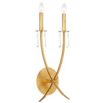 Majesty Wall Sconce - Gold Leaf / Crystal