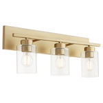 Carter Bathroom Vanity Light - Aged Brass / Clear