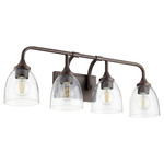 Enclave Bathroom Vanity Light - Oiled Bronze / Clear Seeded