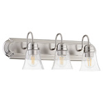 Campbell Bathroom Vanity Light - Clear Seeded / Satin Nickel / Clear Seeded