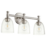Rossington Bathroom Vanity Light - Satin Nickel / Clear Seeded