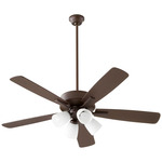 Ovation 52 Inch Ceiling Fan - Oiled Bronze / Oiled Bronze-Weathered Oak / Opal