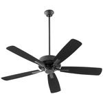 Ovation Ceiling Fan - Matte Black / Matte Black-Weathered Gray