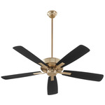 Ovation Ceiling Fan - Aged Brass / Matte Black-Walnut