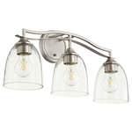Jardin Bathroom Vanity Light - Satin Nickel / Clear Seeded