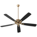 Ovation Ceiling Fan - Aged Brass / Matte Black-Walnut