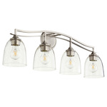 Jardin Bathroom Vanity Light - Satin Nickel / Clear Seeded
