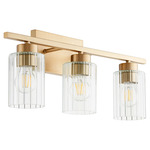 Ladin Bathroom Vanity Light - Aged Brass / Clear