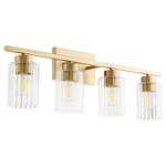 Ladin Bathroom Vanity Light - Aged Brass / Clear
