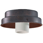 4 Inch Wet Location Fan Light Kit - Toasted Sienna