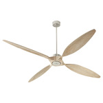 Papillon Ceiling Fan - Satin Nickel / Weathered Grey