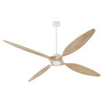 Papillon Ceiling Fan - Studio White / Weathered Grey