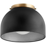 Dome Ceiling Light - Black / White