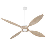 Papillon Ceiling Fan - Studio White / Weathered Grey