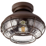 Windmill Hudson Fan Light Kit - Oiled Bronze / Clear Hammered