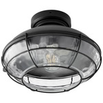 Windmill Large Hudson Fan Light Kit - Textured Black / Clear Hammered