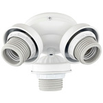 3-Light Flush Fan Light Kit - Studio White