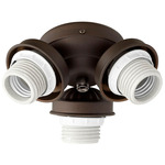 3-Light Flush Fan Light Kit - Oiled Bronze