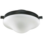 Wet Location Dome Fan Light Kit - Old World / White / Satin Opal