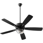 Ovation Patio Fan - Matte Black / Clear