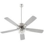 Ovation Patio Fan - Satin Nickel / Clear
