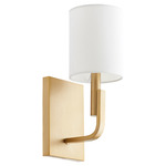 Tempo Wall Sconce - Aged Brass / White
