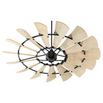 Windmill Ceiling Fan - Textured Black / Weathered Oak