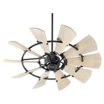 Windmill Ceiling Fan - Textured Black / Weathered Oak
