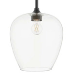 Veno Pendant - Matte Black / Clear