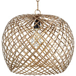Artisan Linked Sphere Pendant - Artisan Brass