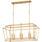 Monument Linear Pendant - Gold Leaf