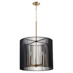 Finura Drum Pendant - Aged Brass / Noir