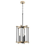 Silva Pendant - Textured Black / Weathered Oak / Weathered Oak
