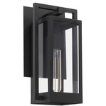 Marco Outdoor Wall Lantern - Textured Black / Clear