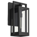 Marco Outdoor Wall Lantern - Textured Black / Clear