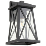 Artesno Outdoor Wall Sconce - Textured Black / Clear