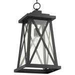 Artesno Outdoor Pendant - Textured Black / Clear