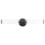 Fuze Outdoor Wall Sconce - Textured Black / Clear