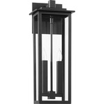 Westerly Outdoor Wall Sconce - Black / Clear