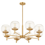 Lyon Chandelier - Aged Brass / Clear