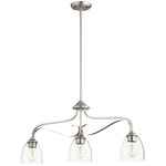 Jardin Island Pendant - Satin Nickel / Clear Seeded