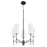 Hamilton Chandelier - Matte Black / White