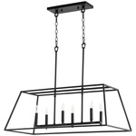 Gabriel Linear Pendant - Textured Black