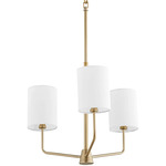 Harmony Chandelier - Aged Brass / White Linen