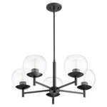 Lyon Chandelier - Matte Black / Clear
