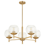 Lyon Chandelier - Aged Brass / Clear